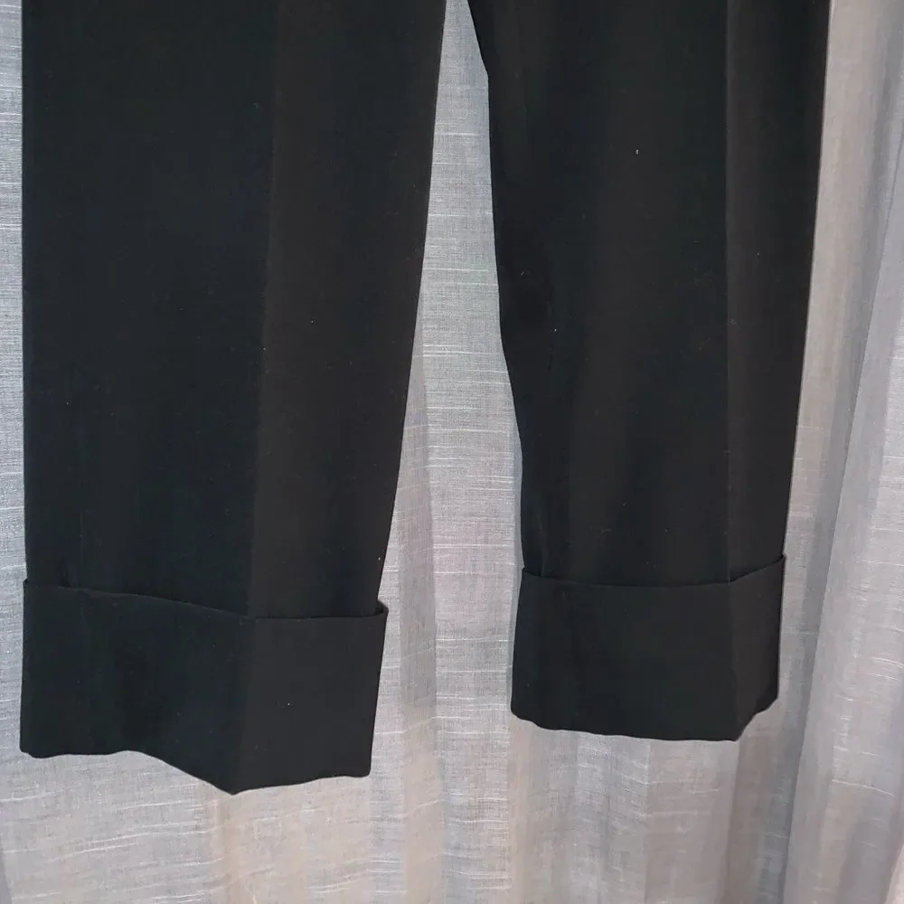Angeline Kingsley Black Cropped Slacks